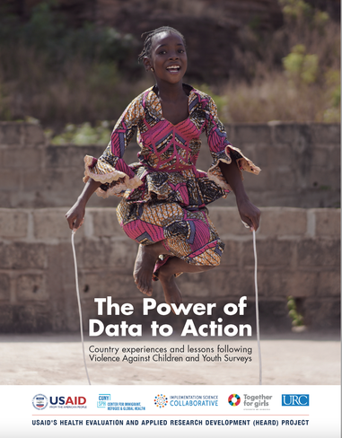 The Power of Data Action report cover with image of girl jump roping