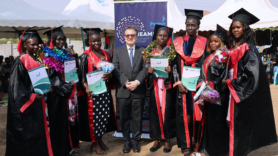 Ambassador Adler with DREAMS graduates January 2023