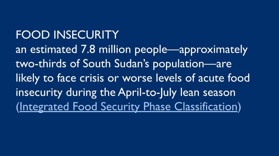 South Sudan food insecurity-IPC