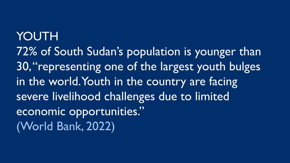 South Sudan fact box on youth bulge