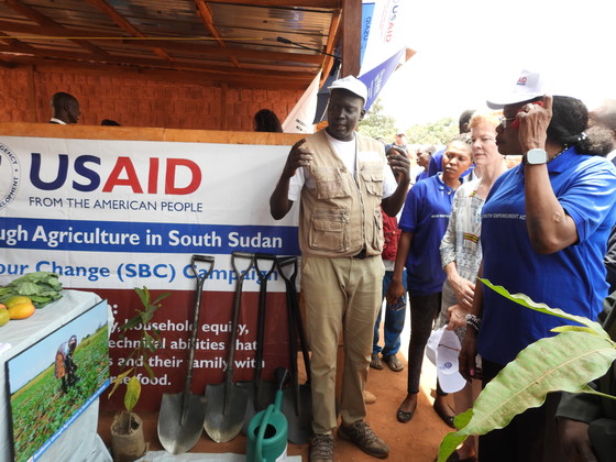 Exhibition in Wau of products from farmers assisted by USAID Resilience through Agriculture in South Sudan Activity