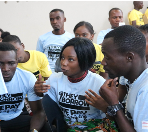Zambian youth mobilize around debt and fiscal management. Photo: Zambian Alliance for Community Action.