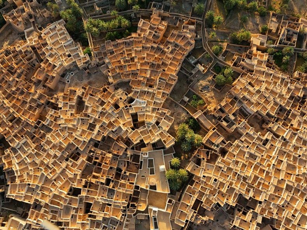 Aerial view of the ancient city of Ghadamis.