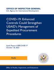 USAID OIG COVID-19 Audit Report Cover