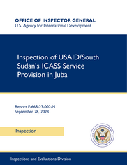 Report Cover of USAID OIG's Juba Mission Audit