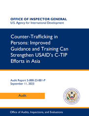Audit Report Cover of USAID's CTIP Programming in Asia