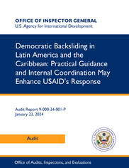 Cover of Audit report: Democratic Backsliding in Latin America and the Caribbean