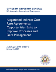 Audit of USAID's Management of Negotiated Indirect Cost Rate Agreements