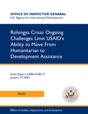 Audit Report Cover - Rohingya Crisis
