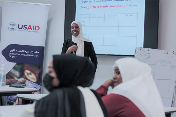 USAID supports small businesses in the Fezzan region of Libya with business development training.