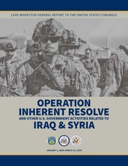 Cover Image: Operation Inherent Resolve And Other U.S. Government Activities Related to Iraq & Syria