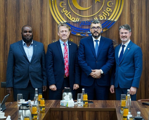 Andrew Plitt and hristopher La Fargue meet with MoLG Al-Toumi and Murzuq Steering Committee Chairman Ashraf Adam