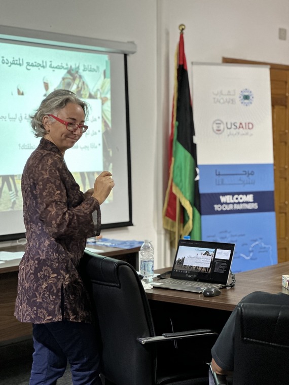 Professor Hadia Ali Qana of the Libyan Historic Commission provides her insights to municipal engineers.