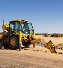 Taraghin Almandina Construction Company Front loader.