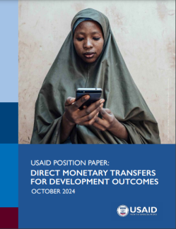Cover image of USAID's Position Paper on Direct Money Transfers