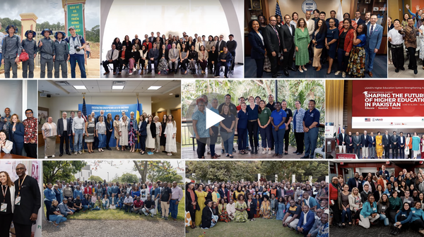 Assorted photos of groups of USAID FSNs