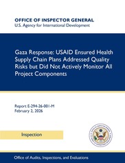 Gaza Health Supply Chain Inspection