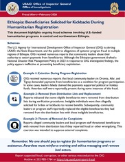 Ethiopia Fraud Alert 