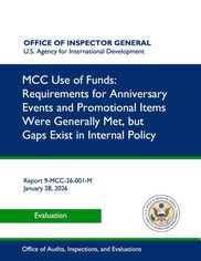 MCC Use of Funds Eval