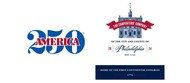 America250 logo and Carpenters' Hall logo side by side