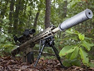 Image of a rifle with a suppressor
