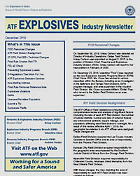 Explosives Industry Newsletter - December 2019