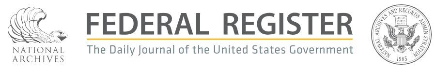 Federal Register header