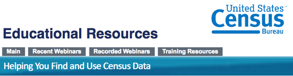 Educational Resources from the U.S. Census Bureau - Helping You Find and Use Census Data