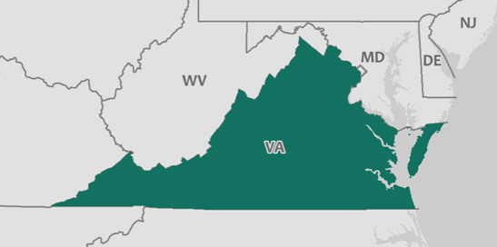 Virginia map