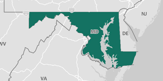 Maryland map