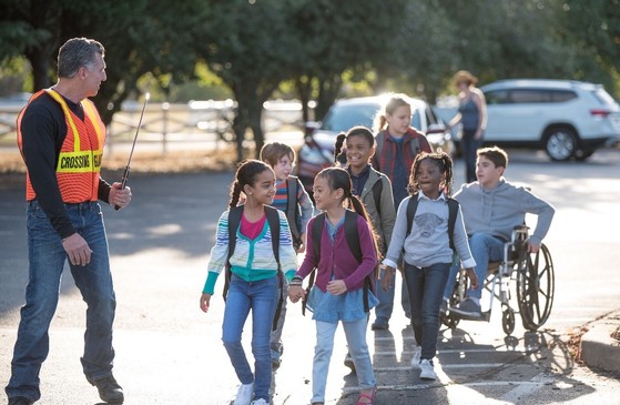 Kids and Crossing Guard