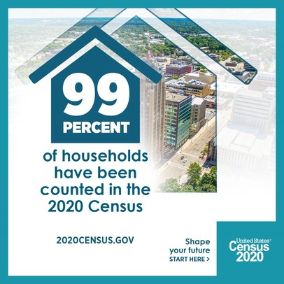 99 Percent of Households Have Been Counted in the 2020 Census
