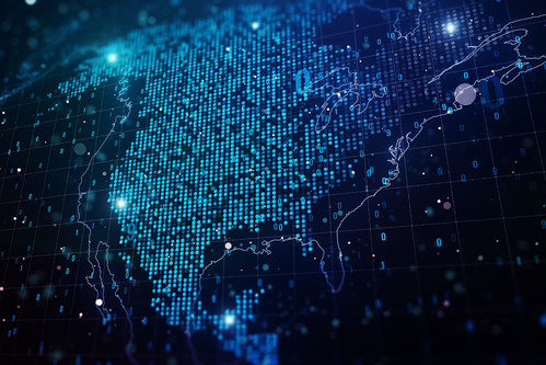 A map of North America showing numerous color-coded data points.