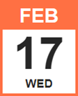 Wed, Feb 17th calendar image