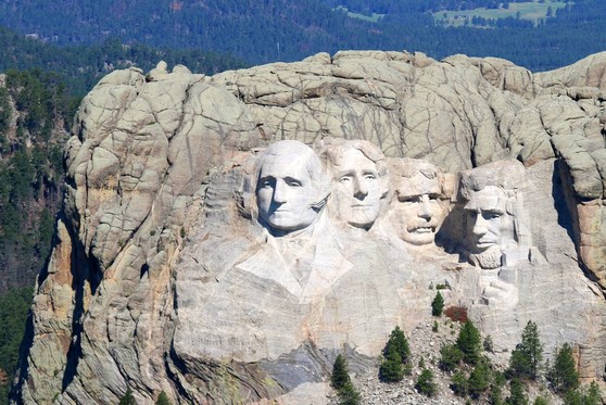 A view of the Mount Rushmore National Memorial in the Black Hills region of South Dakota.