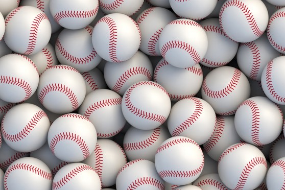 An image of several baseballs