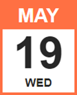 Wed, May 19th - calendar image 