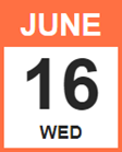 Wednesday, June 16th calendar image