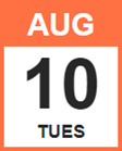 Aug 10 calendar image
