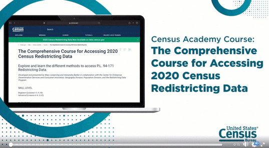 The Comprehensive Course for Accessing 2020 Census Redistricting Data