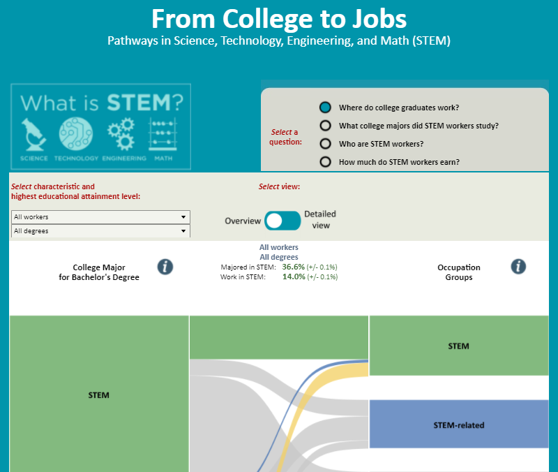 From College to Jobs: Interactive Data Visualization
