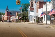 Shops along a street