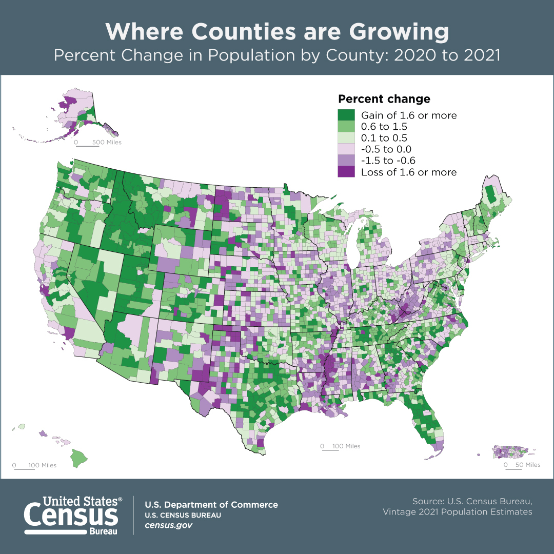 Where Counties Are Growing