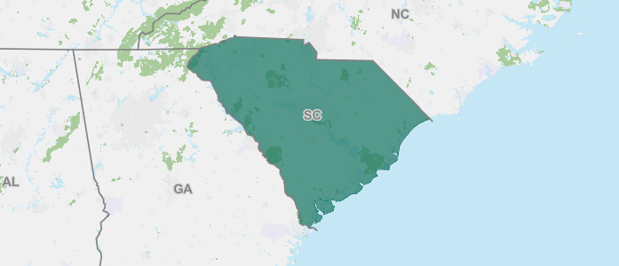 South Carolina and surrounding states