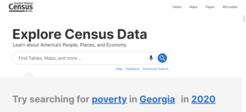 data.census.gov landing page