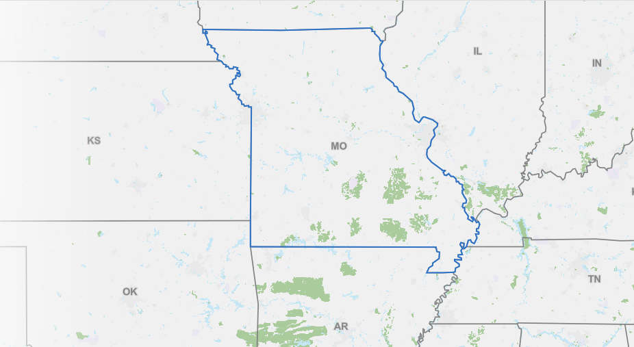 Missouri and its surrounding states