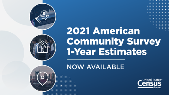 2021 American Community Survey 1-Year Estimates Now Available