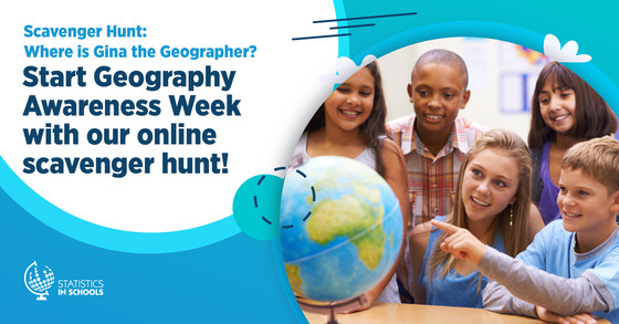 Scavenger Hunt: Where is Gina the Geographer? Start Geography Awareness Week with our online scavenger hunt!