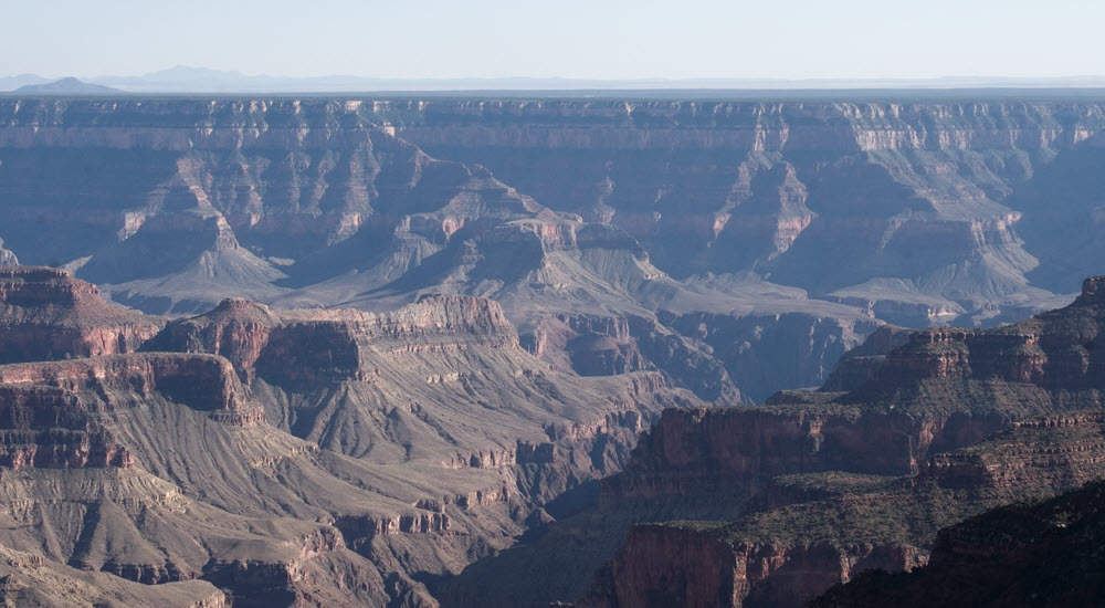 A view of the north rim of the Grand Canyon in Arizona
