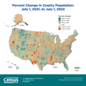 Growth in Counties and Puerto Rico